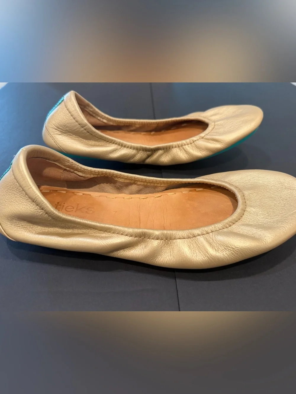Tieks by Gavrieli Metallic Gold Ballet Flats – Size 7